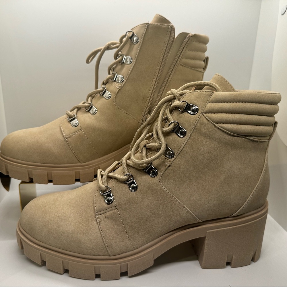 Sun + Stone Ruthee Womens Faux Leather Round Toe Ankle Boots, NIB 🆕